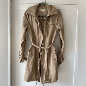 Michael Kors Classic Trench Coat with Hood
